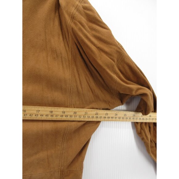 VINTAGE Salamander Leathers Top Small Suede Leather Shirt Southwest - Picture 6 of 11